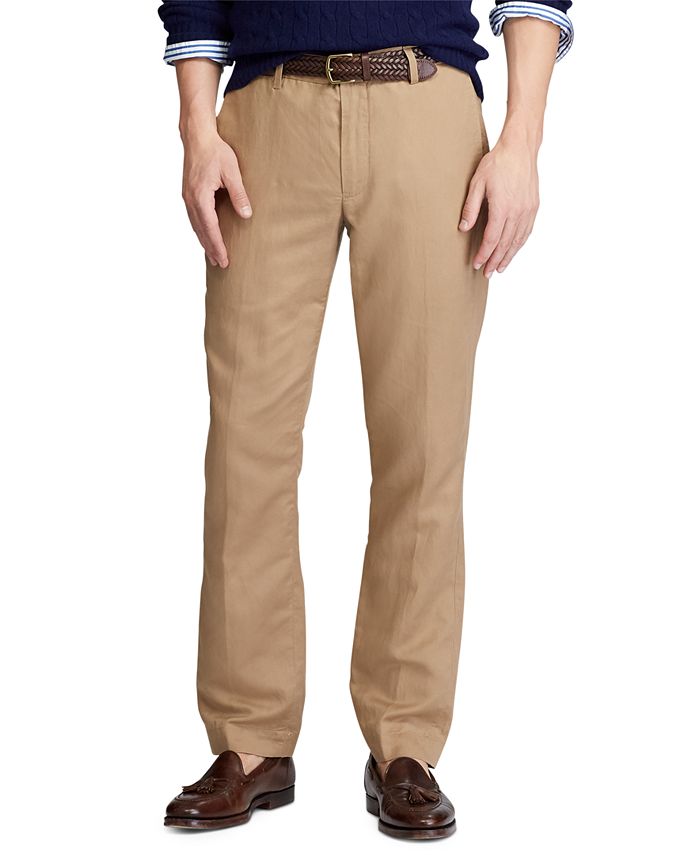 Polo Ralph Lauren Men's Big & Tall Straight Fit Linen-Blend Pants & Reviews  - Pants - Men - Macy's
