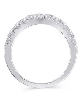 Macy's - Certified Diamond (3/4 ct. t.w.) Contour Band in 14K White Gold