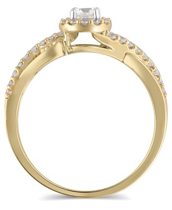 Macy's - Certified Diamond (3/8 ct. t.w.) Engagement Ring in 14K YELLOW GOLD