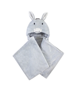 Hudson Baby Toddler and Baby Boy and Girl Hooded Plush Blanket