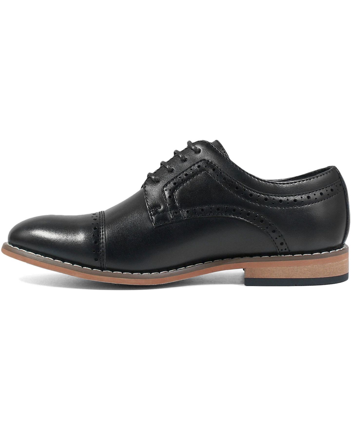 Туфли Stacy Adams Dickinson Cap Toe Oxford Shoe для мальчиков, цвет: Чёрный — фото 5