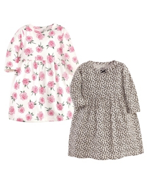 Little Treasure Baby Girl Long Sleeve Dress 2 Pack