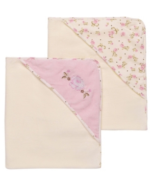 Little Me Vintage-Like Rose 2 Pack Hooded Towel Set