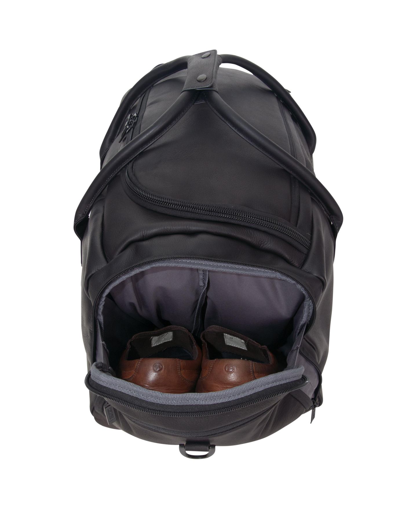 Сумка Kenneth Cole Reaction Colombian Leather 20" Single Compartment Top Load Travel Duffel, цвет: Чёрный — фото 7
