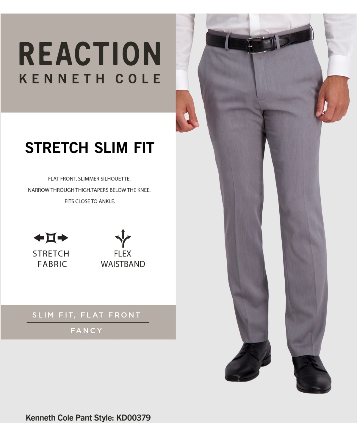 Shop Kenneth Cole Reaction Men's Slim-fit Stretch Dress Pants In Oatmeat