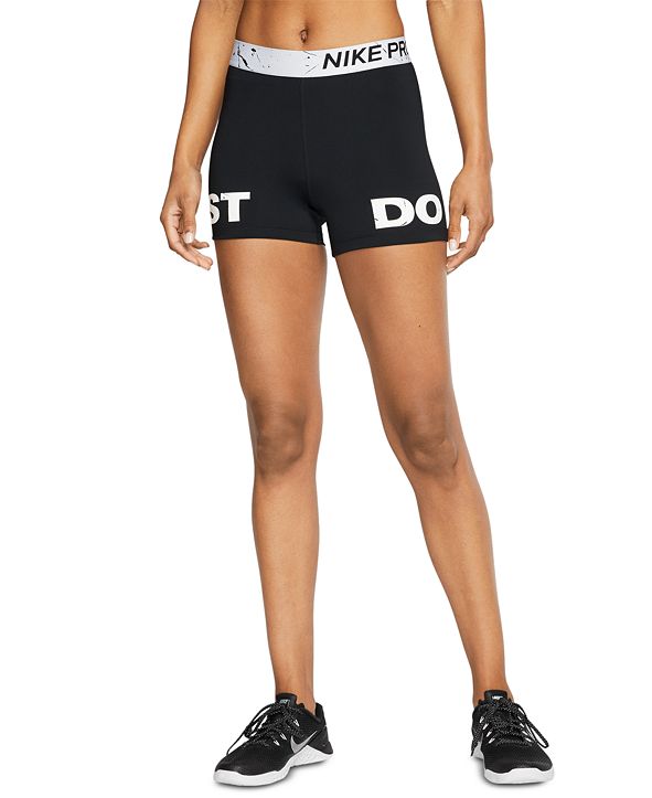 Nike Women's Pro Printed-Waistband Just Do It Shorts & Reviews - Women ...