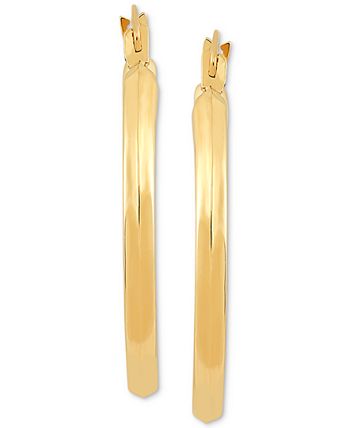 Macy's - Small Flat Hoop Earrings in 10k Gold