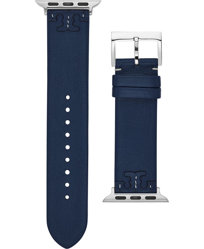Tory Burch Women's McGraw Navy Band For Apple Watch® Leather Strap  38mm/40mm & Reviews - All Watches - Jewelry & Watches - Macy's
