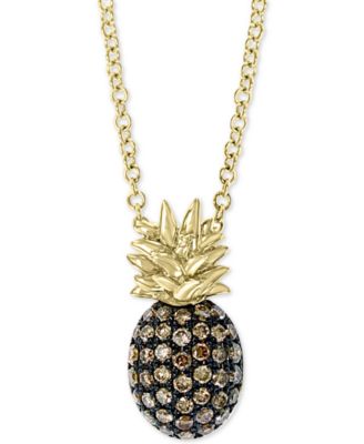 diamond pineapple necklace