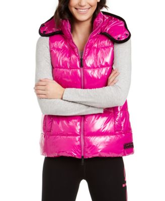 calvin klein quilted jacket with removable hood