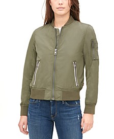 Women's Zip-Detail Bomber Jacket