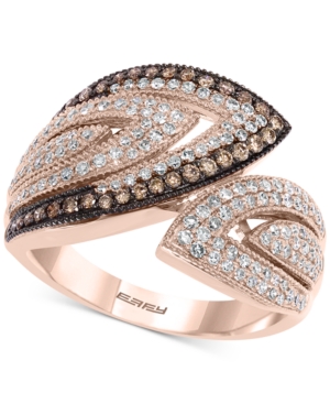 image of Effy Diamond Bypass Statement Ring (3/4 ct. t.w.) in 14k Rose Gold