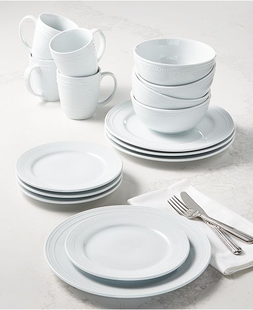 Martha Stewart Collection Martha Stewart Textured Whiteware 16 Pc