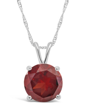 image of London Blue Topaz (2-3/8 ct. t.w.) Pendant Necklace in Sterling Silver. Also Available in Garnet (2-1/3 ct. t.w.)