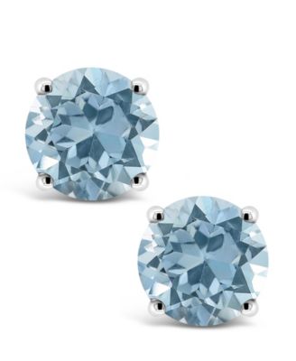 Peridot (1-7/8 ct. t.w.) Stud Earrings in Sterling Silver (Also available in Dark Blue Topaz, Rose Quartz, Amethyst, Citrine, Garnet, and Sky Blue Topaz)