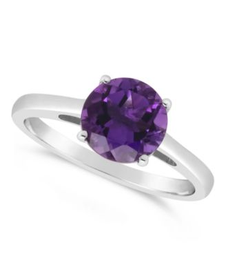Macy's - Gemstone Ring in Sterling Silver. Available in Amethyst (1-3/4 ct. t.w.), Sky Blue Topaz (2-3/8 ct. t.w.) and Rose Quartz (1-9/10 ct. t.w.)