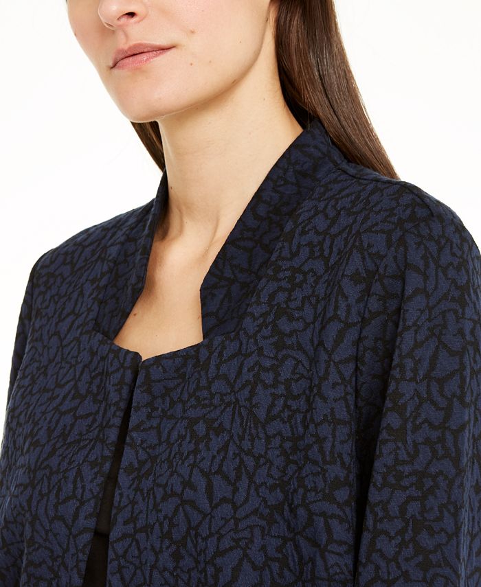 Alfani Jacquard Open-Front Jacket, Created for Macy's & Reviews ...