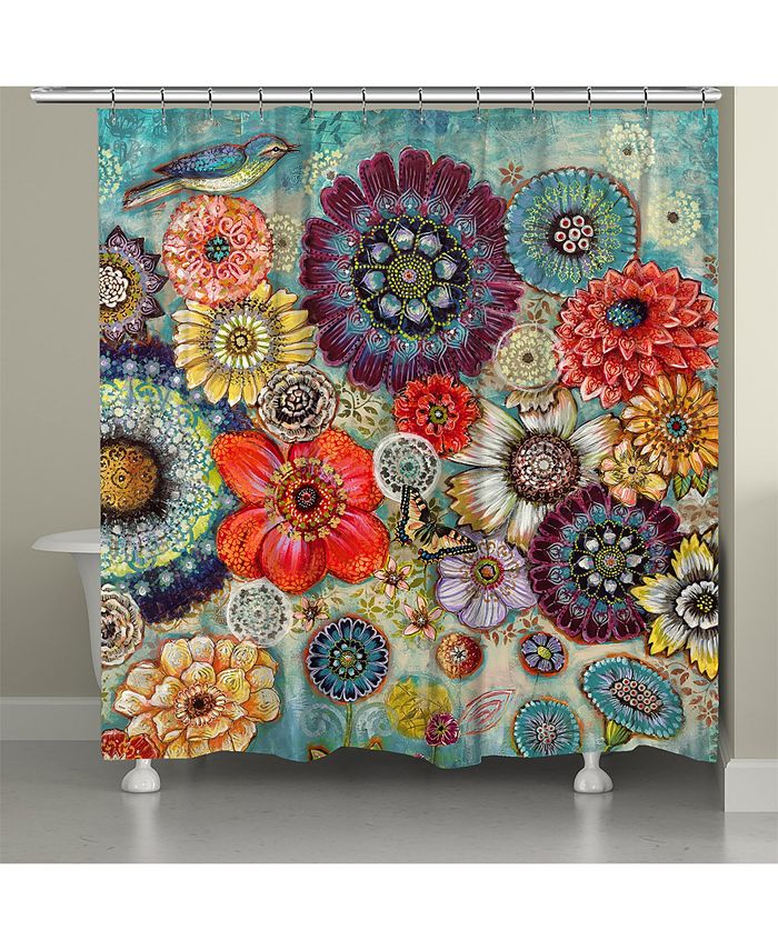 Laural Home Blue Bird Boho Shower Curtain Macy's