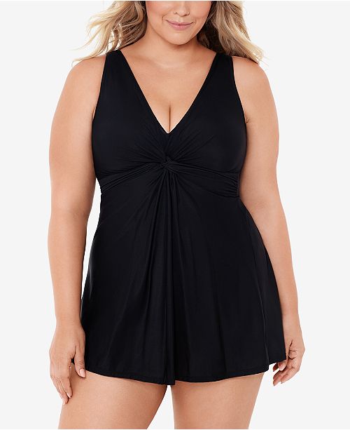 Miraclesuit Plus Size Marais Allover Slimming Twist Front