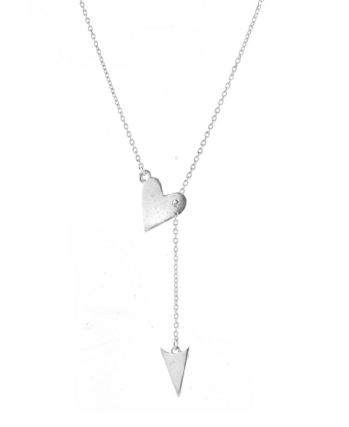 ADORNIA Heart Arrow Lariat Necklace - Macy's