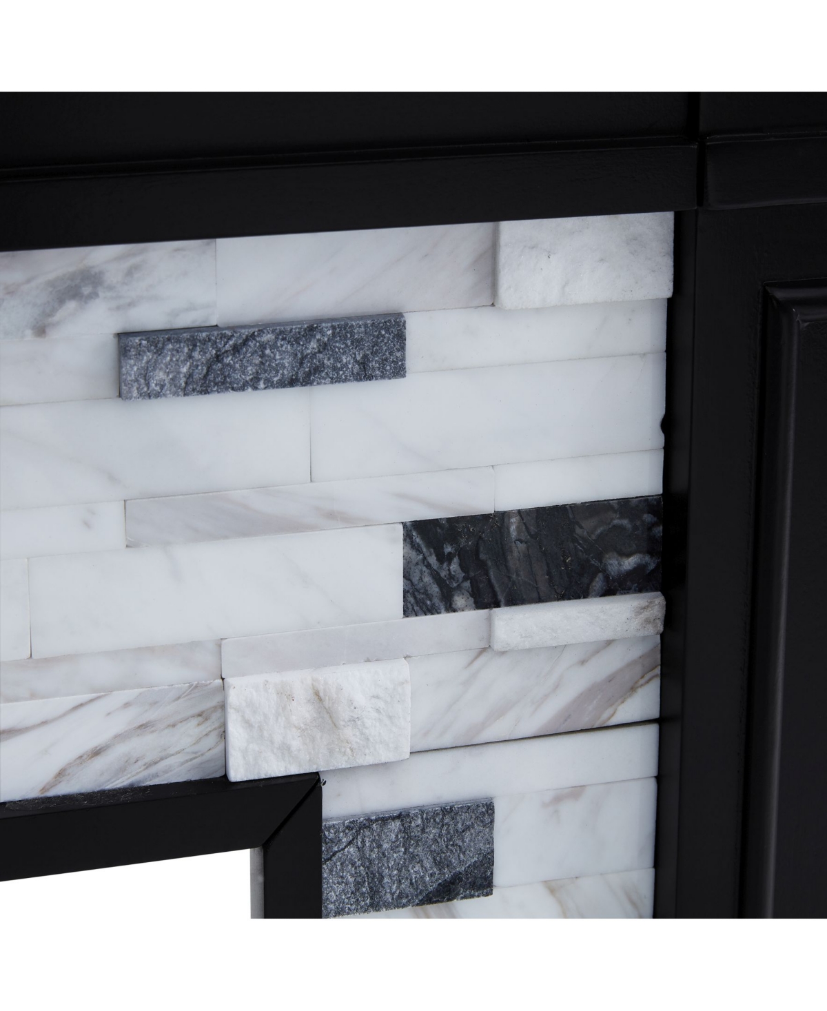 Southern Enterprises Lysander Marble Color Changing Electric Fireplace