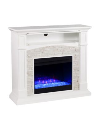 Chartier Color Changing Electric Fireplace with Media Shelf