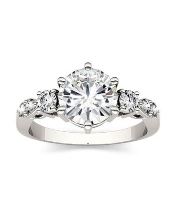 Charles & Colvard - Moissanite Engagement Ring 2-1/5 ct. t.w. Diamond Equivalent in 14k White Gold