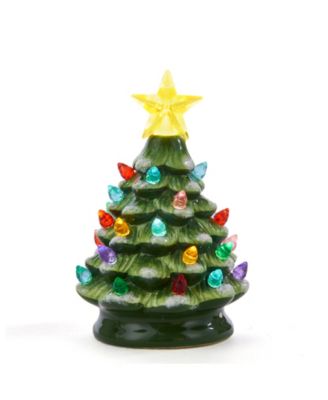 Kurt Adler - Battery-Operated LED Ceramic Green Christmas Tree