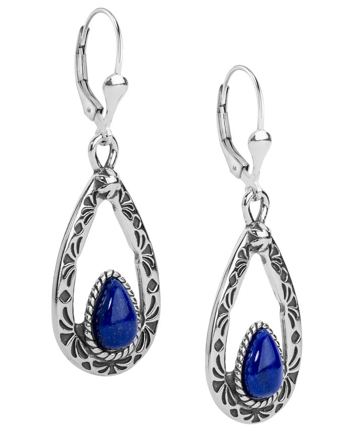 American West Blue Lapis Teardrop Dangle Earrings Macy s