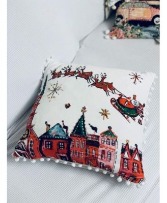 Santa Ride Decorative Pillow Cover, 18" x 18"