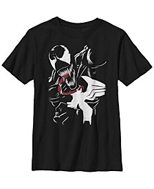 Marvel Big Boy's Venom Close Up Roar Paint Art Short Sleeve T-Shirt