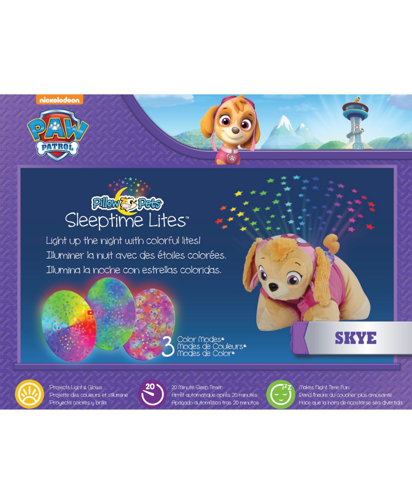 Детская мягкая игрушка Pillow Pets Skye Sleeptime Lite 11" Night Light Plush — фото 5