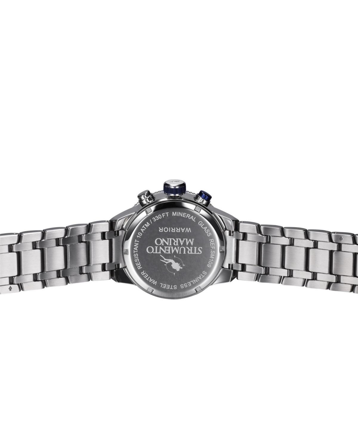 Shop Strumento Marino Men's Warrior Stainless Steel Performance Timepiece Warrior Chronograph Watch 44mm In Silver
