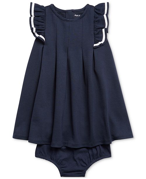 Polo Ralph Lauren Baby Girls Ruffled A Line Dress Reviews All Girls Dresses Kids Macy S
