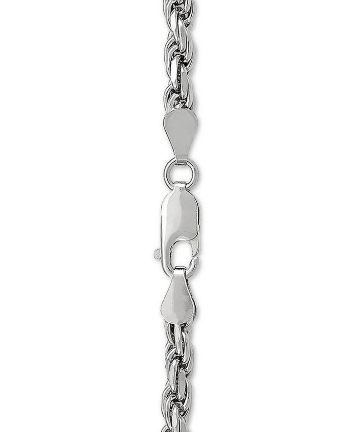 Macy's Rope Link 22" Chain Necklace in Sterling Silver & Reviews