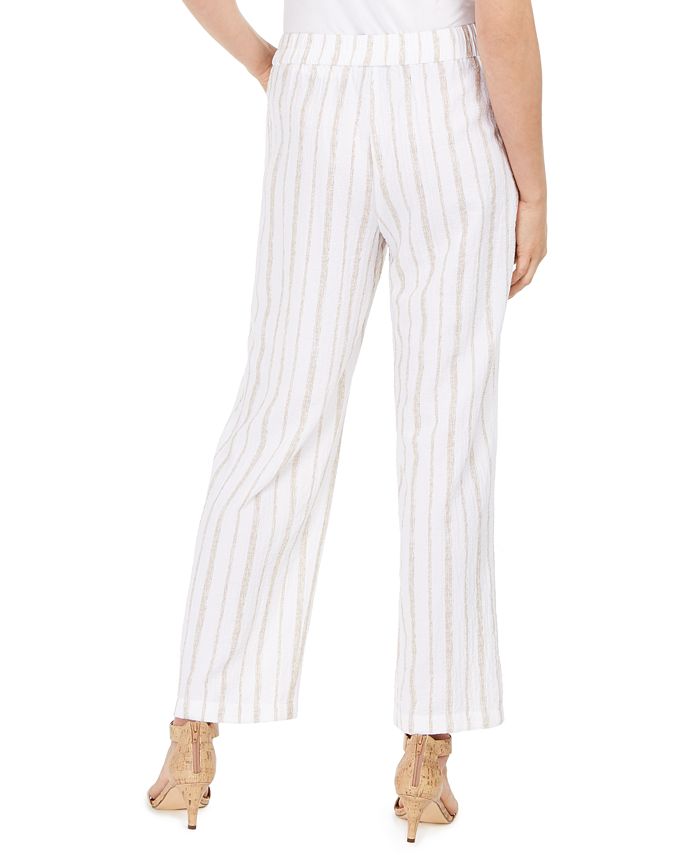 striped pull on pants