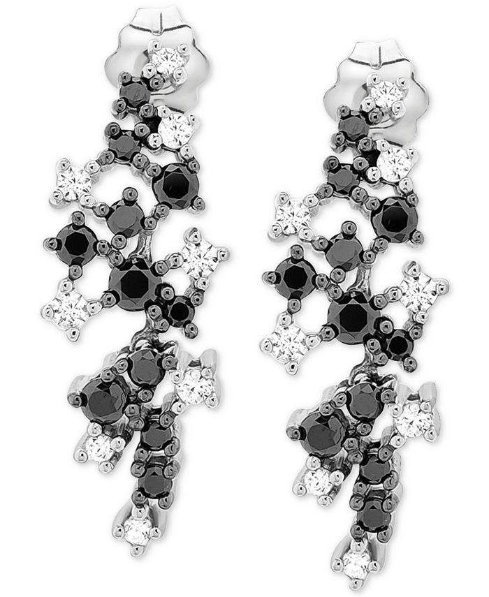 Macy's Diamond Drop Earrings (1 ct. t.w.) in 14k White Gold Macy's