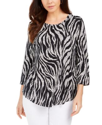 JM Collection Animal-Print Top, Created for Macy's - Macy's