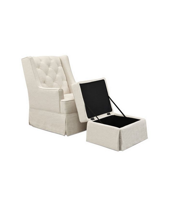 Million Dollar Baby Classic Sadie Swivel Glider With Storage Ottoman Macy's