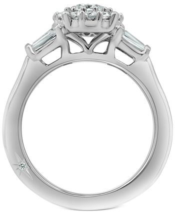 Marchesa - Diamond Halo Engagement Ring (1-1/4 ct. t.w.) in 18k White Gold