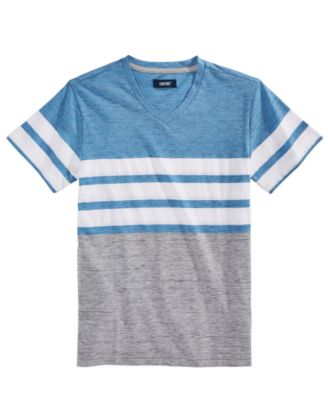 Univibe - Big Boys Bentley Colorblocked Stripe V-Neck T-Shirt