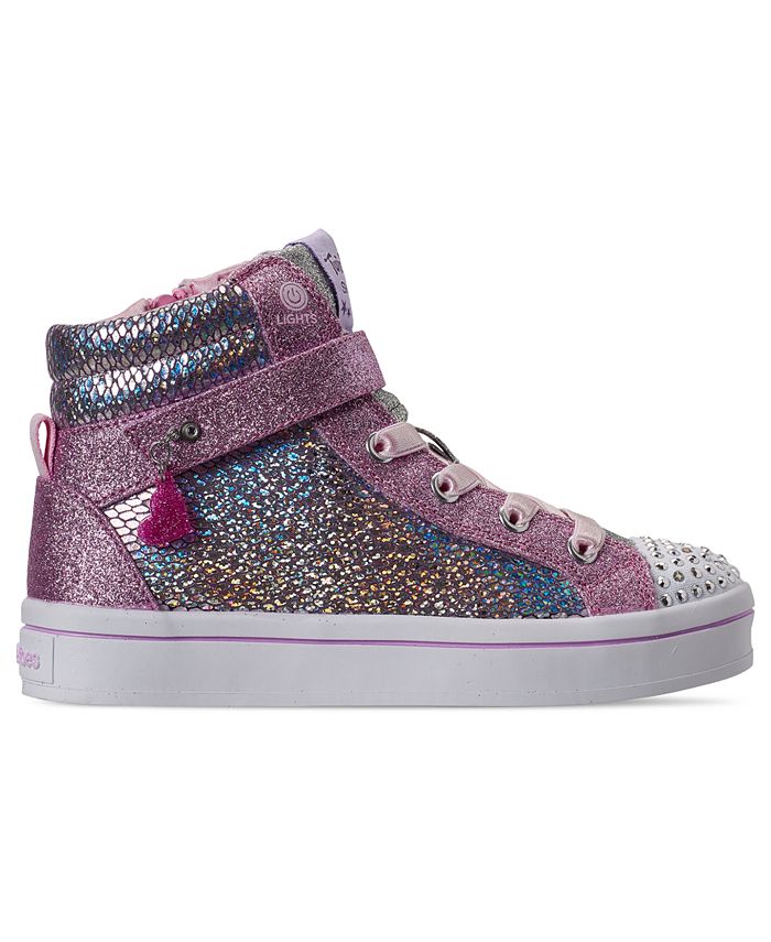 Skechers Little Girls Twinkle Toes Twi-Lites Holla-Glam High Top Casual ...