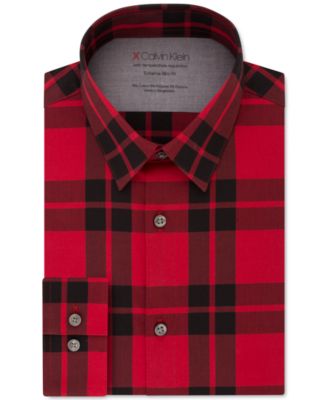 macy's red dress shirt