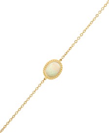 Gemstone Twist Gallery Bracelet in 14k Yellow Gold (Available in Opal, Peridot, Blue Topaz, Amethyst, Garnet & Citrine)
