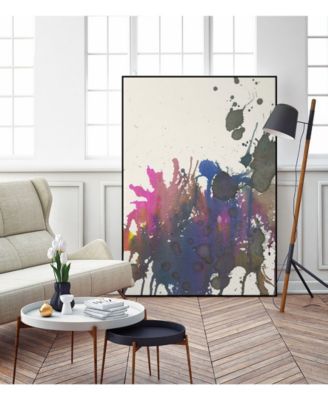 Giant Art 24" x 18" Exuberant Splotch Art Block Framed Canvas