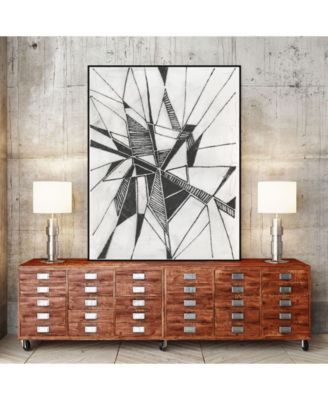 Giant Art 40" x 30" Symbol Imprint II Art Block Framed Canvas