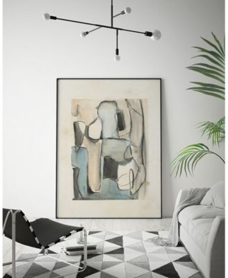 36" x 24" Subdued Abstract I Art Block Framed Canvas