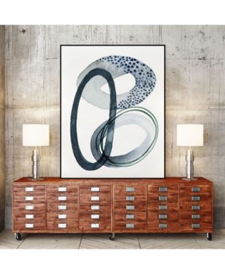 Giant Art 28" x 22" Looping Abstract III Art Block Framed Canvas