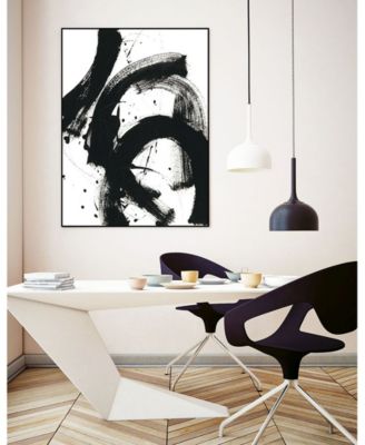 Giant Art 24" x 18" Onyx Gesture II Art Block Framed Canvas