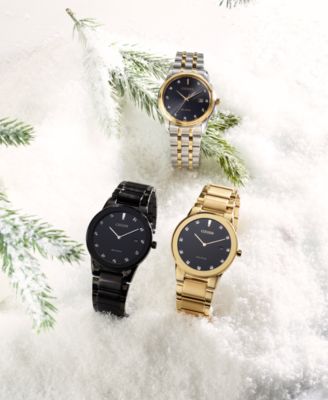 ドクターズベイシック Citizen Men's Eco-Drive Axiom Diamond Accent Gold-Tone Stainless